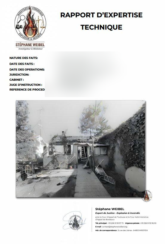 Rapport d'expertise incendie — Investigation FireLab Pyrénées